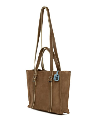 Vizon  Çift Deri Kemerli Süet Çanta M000008565