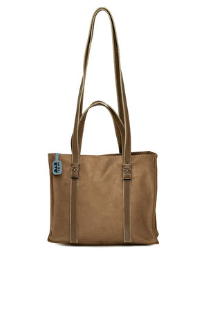 Vizon  Çift Deri Kemerli Süet Çanta M000008565