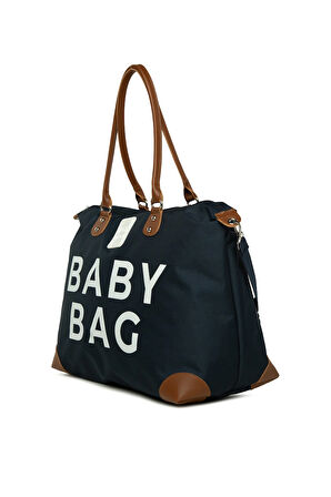 Lacivert Baby Bag Baskılı Garnili Anne Bebek Çantası M000008582