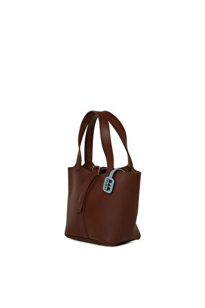 Bordo  Dokulu El Tutmalı Çanta M000008585