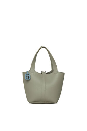 Gri  Dokulu El Tutmalı Çanta M000008585