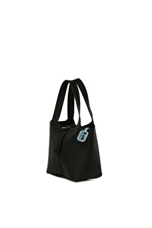 Siyah  Dokulu El Tutmalı Çanta M000008585