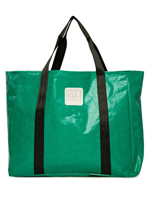 Yeşil  Çift Şeritli Maxi Boy Plaj Çantası M000008590