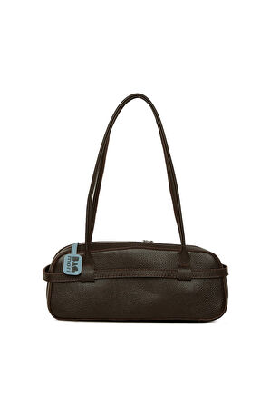 Kahverengi  Gerçek Deri Kemerli İnce Askılı Çanta M000008606
