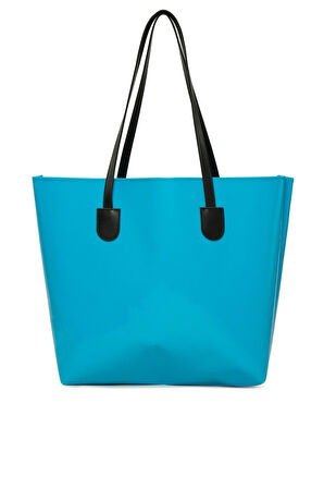 Mavi  Beach Bag Baskılı Plaj Çantası M000008612