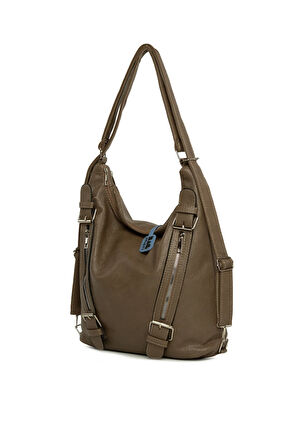 Vizon  Yumuşak Dokulu Kemer Detaylı Askılı ve Sırt Salaş Çanta M000008637