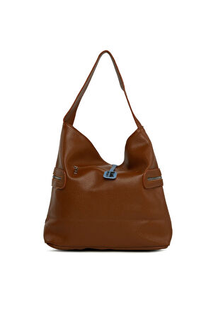 Taba  Dokulu Yan Fermuar Detaylı Salaş Çanta M000008643