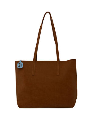 Taba  İnce Askılı Fermuarlı Nubuk Tote Çanta M000008656