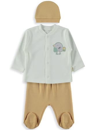 Bebbek Cute Parrot  Zıbın Setleri - Kahve