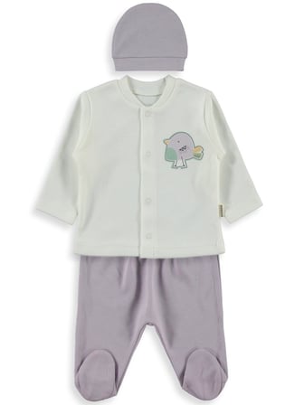 Bebbek Cute Parrot  Zıbın Setleri - Lila