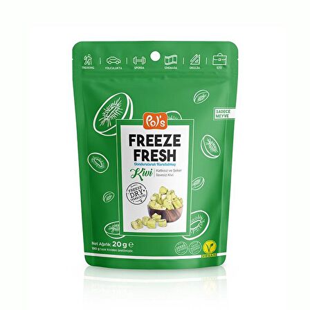 Freeze Fresh Dondurularak kurutulmuş Kivi 20 gr.