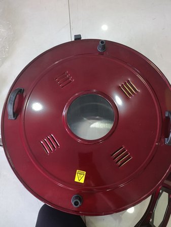 Lüks Büyük Döner Tepsili Yuvarlak Fırın Termostatlı Elektrikli Börek Fırını 1400W  Isıya Dayanıklı Cam Kapaklı pizza fırını börek fırını