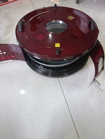 Lüks Büyük Döner Tepsili Yuvarlak Fırın Termostatlı Elektrikli Börek Fırını 1400W  Isıya Dayanıklı Cam Kapaklı pizza fırını börek fırını