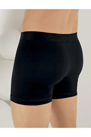 6 Lı Paket Likralı Boxer Beyaz Me031