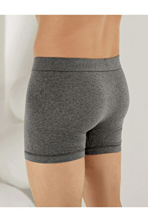 6 Lı Paket Likralı Boxer Beyaz Me031