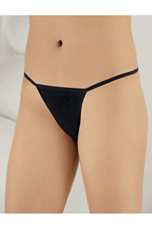 Kadın Siyah Likralı String Mb3075-sh