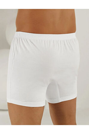 Erkek Siyah 6 Lı Paket Penye Boxer Me010