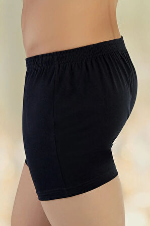 Erkek Siyah 6 Lı Paket Penye Boxer Me010