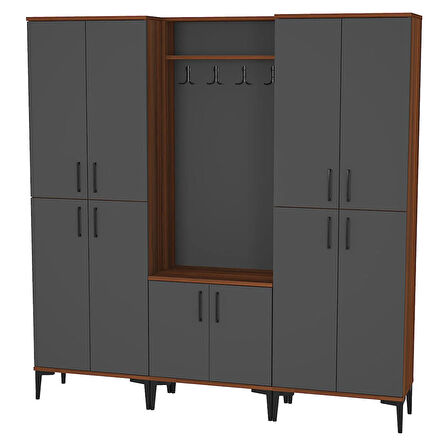 Rose-1-4-4 Dolaplı Ayakkabılık Vestiyer Portmanto RS07
