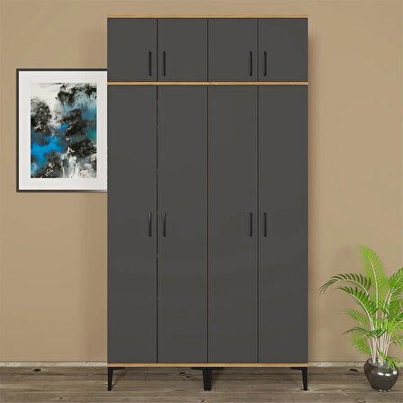Alba-1-3-4-4 Dolaplı Ayakkabılık Vestiyer Portmanto RS06