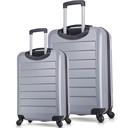 My Valice Ruby Abs 2'li Valiz Seti (Kabin ve Büyük) Gri