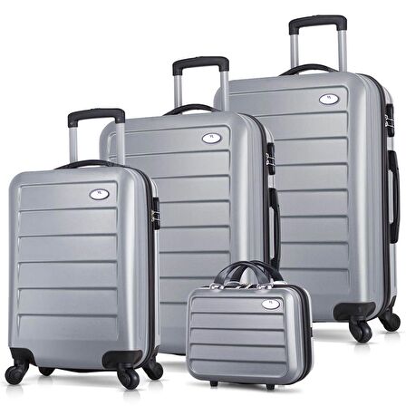 My Valice Ruby Abs 4'lü Travel Valiz Seti Gri