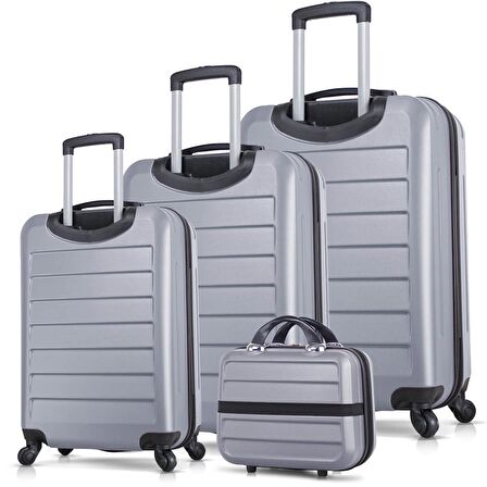 My Valice Ruby Abs 4'lü Travel Valiz Seti Gri