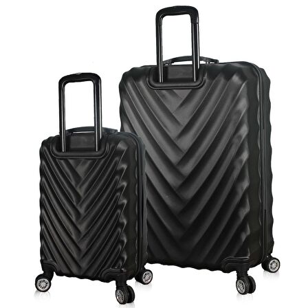 My Valice Lotus Abs 2'li Valiz Seti (Kabin ve Büyük) Siyah