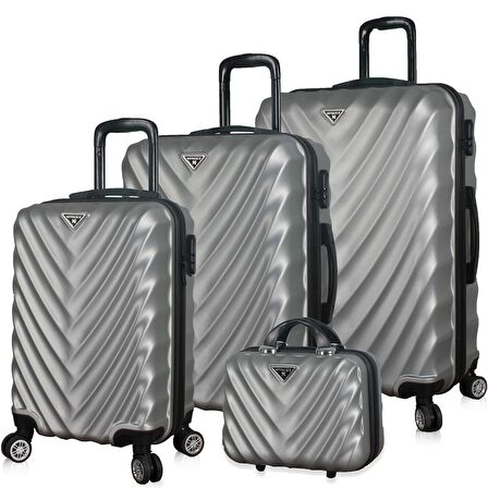 My Valice Lotus Abs 4'lü Travel Valiz Seti Gri