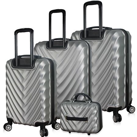My Valice Lotus Abs 4'lü Travel Valiz Seti Gri