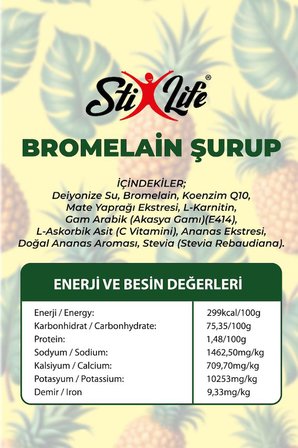 StixLife Bromelain Detox Şurubu 250 ML