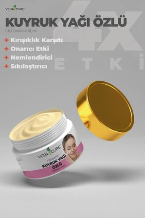 Vera Cure Kolajenli Kuyruk Yağı Kremi Kırışıklık Karşıtı, Nemlendirici, Sıkılaştırıcı 50ml