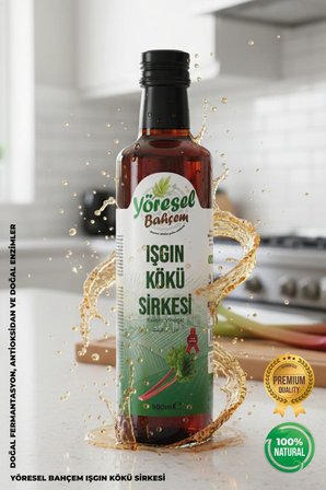Yöresel Bahçem Işkın Kökü Sirkesi Doğal Fermantasyon (500ml)