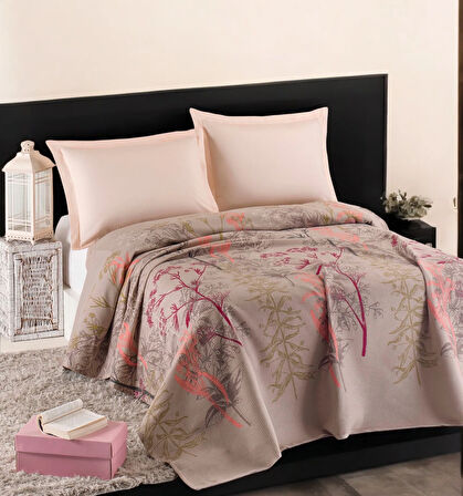 Doğal Pike Baskılı Battal 220x230cm Toscana Bej