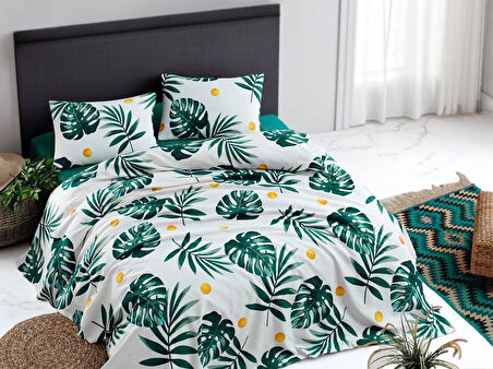 Doğal Pike Baskılı King 240x230cm Tropica Yeşil