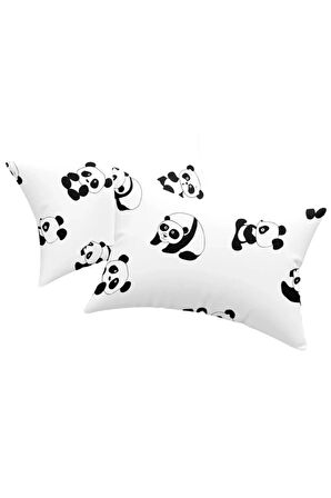 2li Yastık Kılıfı Bamboo Hug Beyaz