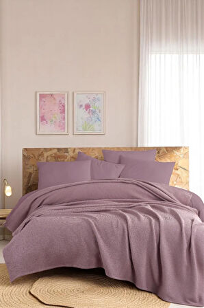 Ecocel Pike Örtü Çift Kişilik 200x230cm Sincere Mürdüm