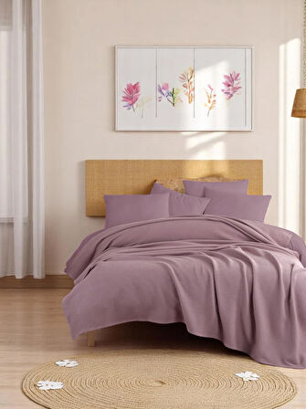 Ecocel Pike Örtü Çift Kişilik 200x230cm Sincere Mürdüm