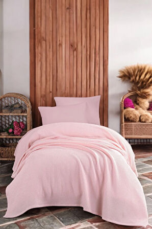 Ecocel Pike Örtü Tek Kişilik 160x230cm Sincere PudraPembe
