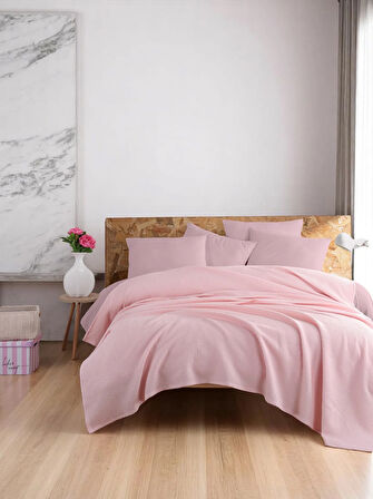 Ecocel Pike Örtü Çift Kişilik 200x230cm Sincere PudraPembe