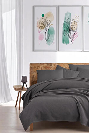 Ecocel Pike Örtü Çift Kişilik 200x230cm Sincere Antrasit