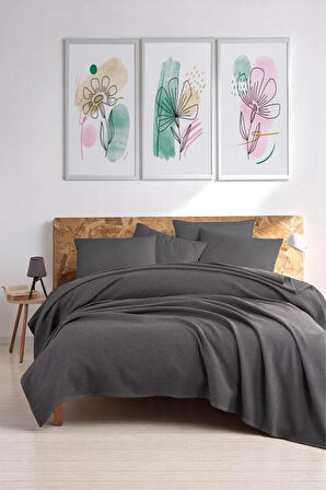 Ecocel Pike Örtü Çift Kişilik 200x230cm Sincere Antrasit