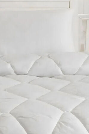 Silikon Yorgan Tela Kumaş Tek Kişilik Silk Beyaz