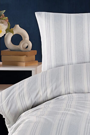 Modern Stripe Nevresim Takımı Çift Kişilik GentleTouch Gri