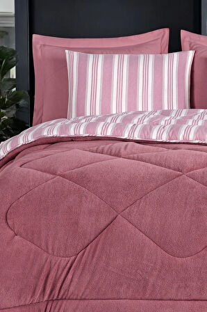 Uyku Seti Wellsoft Yorganlı Puffy 3 Parça Tek Kişilik GentleTouch Bordo