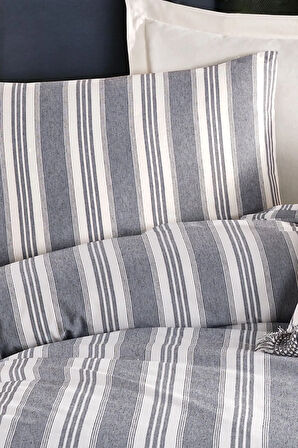 Modern Stripe Nevresim Takımı Tek Kişilik GentleTouch Antrasit
