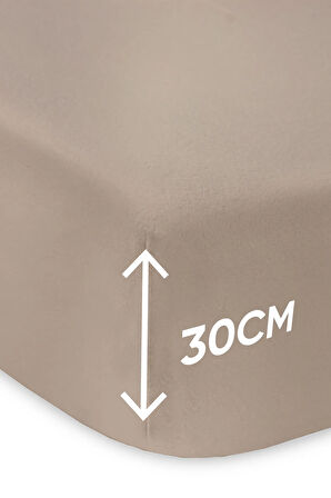 Penye Lastikli Çarşaf Pamuklu Soley Tek Kişilik 100x200cm Bej