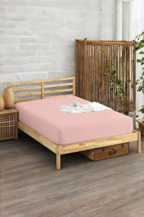 Penye Lastikli Çarşaf Pamuklu Soley Tek Kişilik 100x200cm Pembe