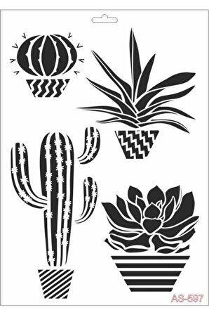 Kaktüs Cadence A4 Stencil AS597