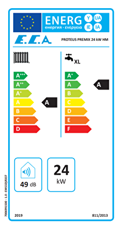 E.C.A Proteus Premix 24/24 Kw (20.000 Kcal) Tam Yoğuşmalı Kombi